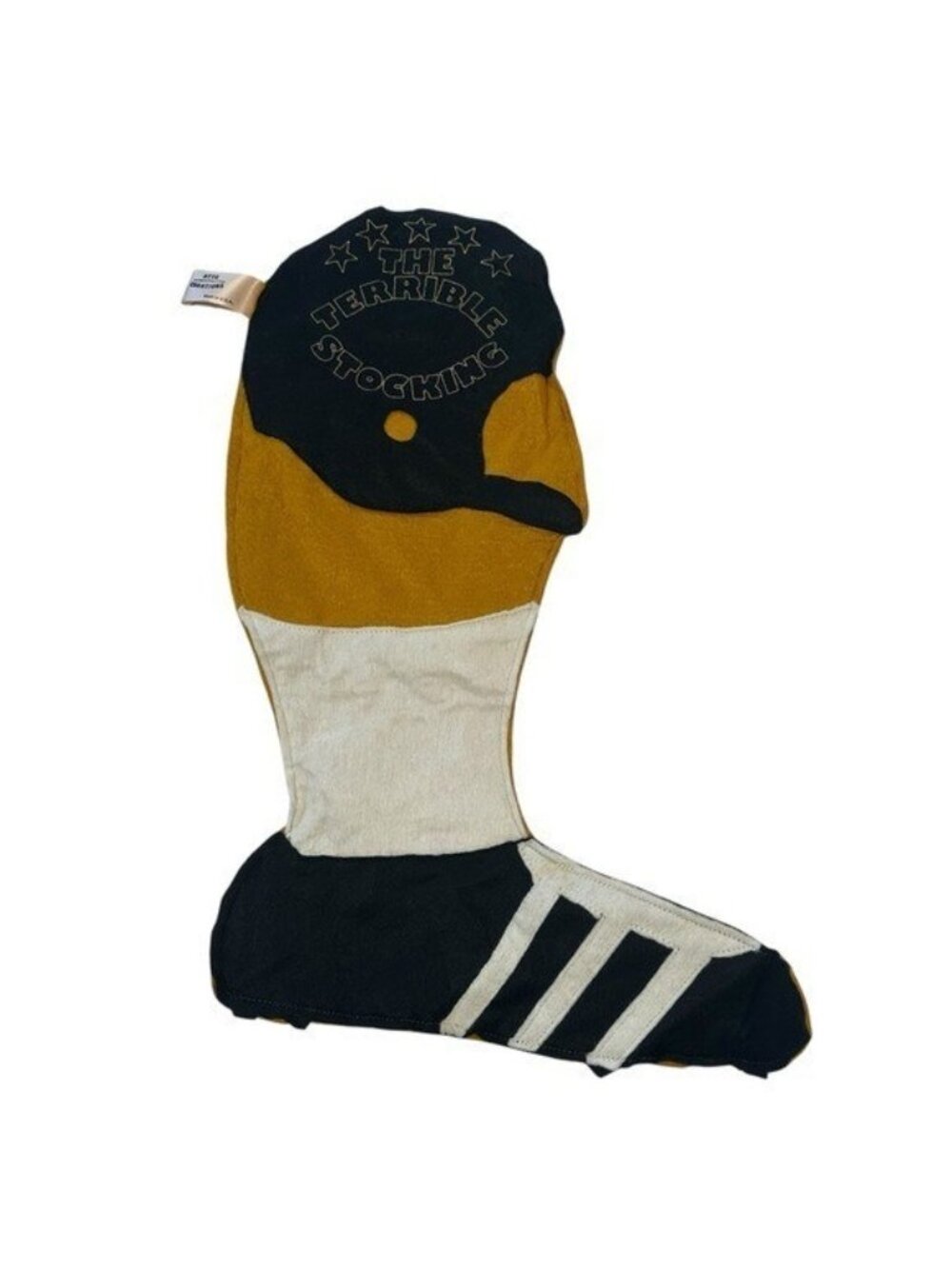 The Terrible Stocking Pittsburgh Steelers Vintage 70's Christmas Towel Handmade
